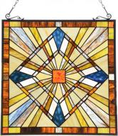 capulina mission style stained glass window hangings panels 20" w x 20" h excellent handicrafts suncatcher parents gifts for home decor logo