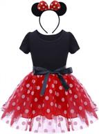 adorable polka dot princess dress with tulle skirt and bow headband for baby girls' birthday party! logo
