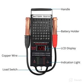 img 3 attached to 🔋 AUTOUTLET Automotive Car Battery Load Tester and Voltmeter - Advanced Battery Voltage Tester and Charging System for Car, RVs, Motorcycles, ATV, Boats - LED Indicator & LCD Display - 6/8/12/16/24V Compatible