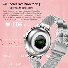 img 1 attached to SmartWatch For Women, 1.08" Full Touch Screen Smart Watch With Sleep, Heart Rate, Blood Oxygen Monitor, Lady'S Smart Watch Compatiable For Android And IPhone, Gift For Mothers Day
