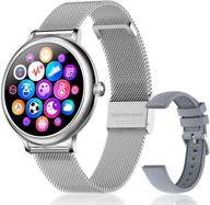 smartwatch for women, 1.08" full touch screen smart watch with sleep, heart rate, blood oxygen monitor, lady's smart watch compatiable for android and iphone, gift for mothers day logo