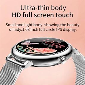 img 3 attached to SmartWatch For Women, 1.08" Full Touch Screen Smart Watch With Sleep, Heart Rate, Blood Oxygen Monitor, Lady'S Smart Watch Compatiable For Android And IPhone, Gift For Mothers Day