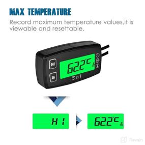 img 2 attached to 🔋 Runleader Digital Engine Temperature Gauge Volt Meter: Programmable Alerts, Clock Display, Backlight Selection - Ideal for Generator, Motorcycle, Dirtbike, ATV, Outboard Motor, Marine, Snowmobile