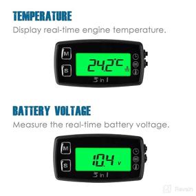 img 3 attached to 🔋 Runleader Digital Engine Temperature Gauge Volt Meter: Programmable Alerts, Clock Display, Backlight Selection - Ideal for Generator, Motorcycle, Dirtbike, ATV, Outboard Motor, Marine, Snowmobile