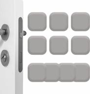 10pcs 1.77" jegonfri door stoppers wall protector - strong adhesive, silicone thickened bumpers for walls (gray, square) logo