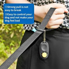 img 1 attached to Durable BAAPET Dog Training Leash with Clickers for Small, Medium and Large Dogs - 15 ft Long, Ideal for Training, Play, Camping, or Backyard Activities - Black Color