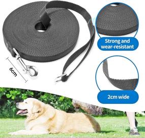 img 3 attached to Durable BAAPET Dog Training Leash with Clickers for Small, Medium and Large Dogs - 15 ft Long, Ideal for Training, Play, Camping, or Backyard Activities - Black Color