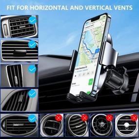 img 1 attached to 🚗 [Updated-2nd Generation] Miracase Universal Car Phone Holder, Air Vent Mount Compatible with iPhone 11/11 Pro Max/SE/XR/XS/8 Plus/Samsung S20 Ultra and All Phones, Silver