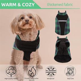 img 2 attached to 🐶 Winter Dog Coat by JUDYBRIDAL – Reversible Reflective Windproof Plaid Pet Vest in British Style for Warmth and Coziness – Cold Weather Jacket for Small, Medium, and Large Dogs (XL, Green)