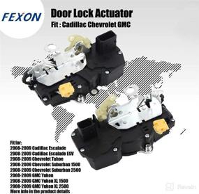 img 1 attached to 🔑 FEXON Actuator Replacement Kit for Chevy Tahoe Suburban 1500 2500, GMC Yukon XL 1500 2500, Cadillac Escalade ESV 2008 2009 - Front 2 Door Lock Latch Assemblies 931-303 931-304
