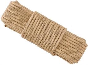 img 3 attached to 🐱 Aoneky Hemp Rope Cat Scratching Post - Ideal for Cat Trees and Towers - Replacement Sisal Rope