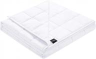 zonli cool weighted blanket for adults - 60''x80'', 20lbs - high breathability and soft material with premium glass beads - white логотип