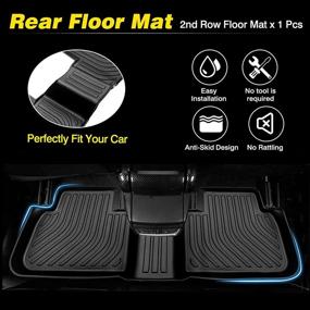 img 2 attached to 🚗 Cartist Custom Fit Floor Mats 2022 Honda Civic - All Weather Liner Front & Rear Row, Heavy Duty TPE Waterproof (Not for 2nd Row with USB Port)