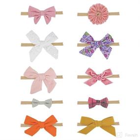 img 4 attached to Headbands Nylon Accessories Newborn Little