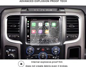 img 2 attached to 📱 Dodge Ram Uconnect Touch Screen Car Display Protector - HD Clear Tempered Glass Film (8.4-Inch)