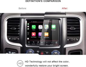 img 1 attached to 📱 Dodge Ram Uconnect Touch Screen Car Display Protector - HD Clear Tempered Glass Film (8.4-Inch)