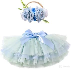 img 4 attached to Ruffle Bottom Bloomers Birthday Headband Apparel & Accessories Baby Girls better for Clothing