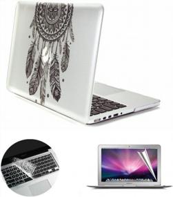img 4 attached to Hard Plastic Case For MacBook Pro Retina 13 Inch Model A1502/A1425 With Keyboard Cover Skin, Screen Protector, And Dreamcatcher Design By Se7Enline - Compatible With 2012-2016 Models