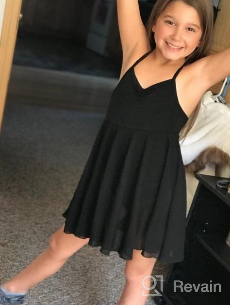 img 1 attached to Stunning and Shimmering: YiZYiF Camisole Chiffon Leotards for Girls - Fashionable Sparkly Clothing review by Sergio Guardado
