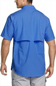 img 3 attached to Men'S UPF 50+ Breathable Fishing Shirt, TSLA Outdoor Recreation Short Sleeve Button Down Shirt