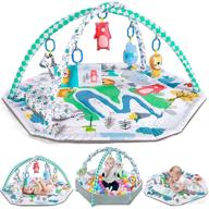 👶 bellababy 4-in-1 tummy time mat: baby gym, play mat, ball pit with high contrast toys, self-discovery mirror, and tummy time pillow for enhanced sensory and motor skill development logo