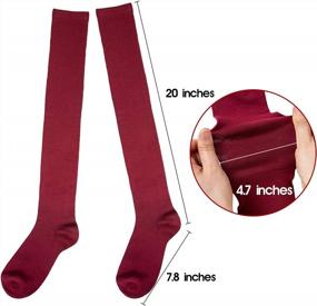 img 2 attached to Chalier Thigh High Socks For Women Casual Over The Knee High Socks Stockings For Anniversaries Or Holidays Gift