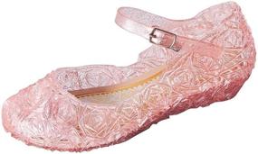 img 4 attached to 👑 Purple Princess Cosplay Toddler Sandals - Girls' Shoes at Flats