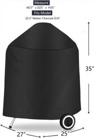 img 4 attached to Heavy Duty Waterproof Grill Cover For 22.5 Inch Weber Kettle Grills By Hongso