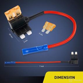 img 1 attached to Nilight 10 Pack 12V Car Add-a-Circuit Fuse TAP Adapter with 5 Amp Standard APR ATO ATC Blade Fuse Set – Ideal for Cars, Trucks, Boats!