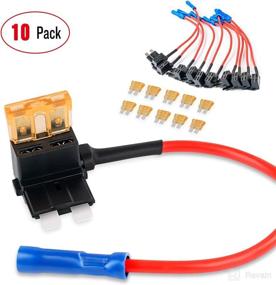 img 4 attached to Nilight 10 Pack 12V Car Add-a-Circuit Fuse TAP Adapter with 5 Amp Standard APR ATO ATC Blade Fuse Set – Ideal for Cars, Trucks, Boats!