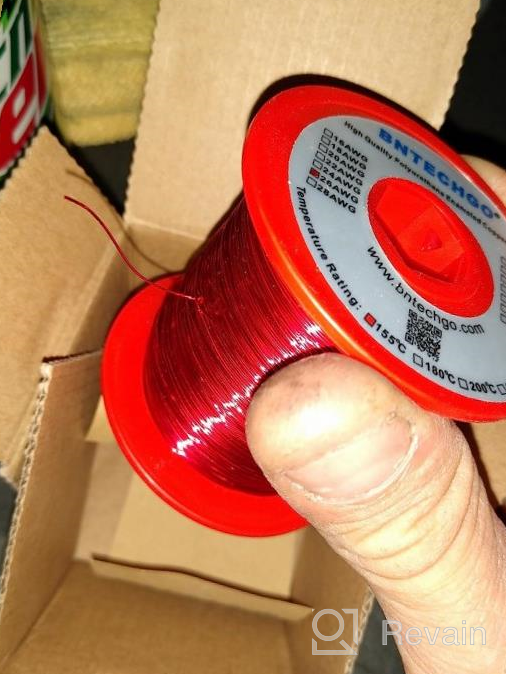 img 1 attached to BNTECHGO 34 AWG Magnet Wire - Enamel Copper Winding Wire - 2Oz Spool Coil Red For Transformers And Inductors - Temperature Rating 155℃ review by Justin Trujillo