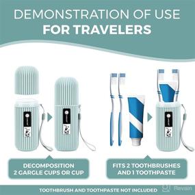 img 3 attached to 🦷 Oral Care Kit with Toothbrush, Toothpaste, and Travel-Friendly Cosmetic Bag