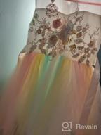 img 1 attached to 🌈 Meiqiduo 2-14T Rainbow Flower Girls Dress with Tulle, 3D Embroidery, Ideal for Princess Party, Birthday, and Formal Occasions review by Joe Unruh