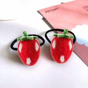 img 1 attached to Felt Strawberry Craft Set - Perfect For DIY, Tiered Tray Decorations, Party Favors And Jewelry Accessories