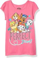 🐾 paw patrol little sleeve graphic girls' clothing: trendy tops, tees & blouses for your little fashionista logo