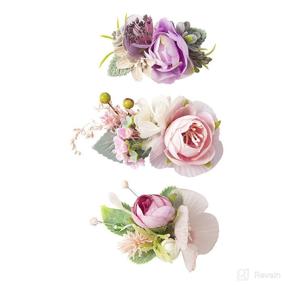 img 4 attached to Adorable Flower Hair Clips: Alligator Barrettes & Floral Accessories for Babies, Toddlers, and Teens – Perfect Gifts for Infants