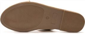 img 1 attached to Женские сандалии на плоской подошве с открытым носком, повседневные летние модные сандалии без шнуровки от LUFFYMOMO