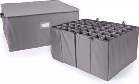 img 4 attached to Covermates Keepsakes - Adjustable Zip-Top Storage Box - Configurable FlexGrid Compartments - Heavy Duty Polyester- Reinforced Handles - Stackable Design - Indoor Storage-Graphite