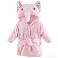 🐘 adorable and cozy: little treasure baby plush bathrobe, floral elephant, ideal for 0-9 months logo