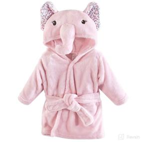 img 1 attached to 🐘 Adorable and Cozy: Little Treasure Baby Plush Bathrobe, Floral Elephant, Ideal for 0-9 Months