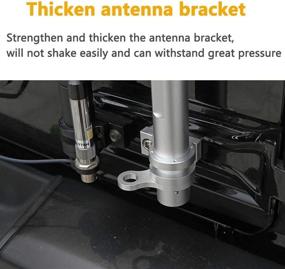 img 1 attached to 🚩 YANWEN Multi-Function Antenna Mount Flagpole Holder, Tailgate Hinge Mount Single Flag – For Jeep Wrangler JK JL Sahara Rubicon & Unlimited (Silver)