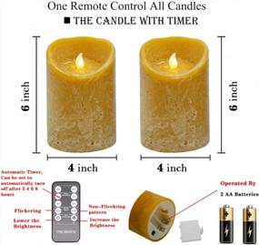 img 2 attached to Set The Mood With Urchoice Amber Flameless Candles: Realistic Flicker, Long-Lasting Battery, And Convenient Remote Control