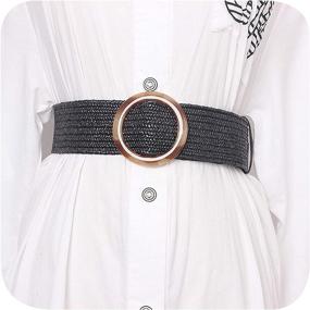 img 4 attached to YUCFOREN Skinny Elastic Stretch 8 Khaki Women's Accessories and Belts