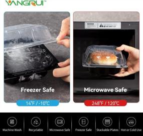 img 2 attached to 55-Pack YANGRUI 6X6 Inch 19Oz Meal Prep Containers - Anti-Fog Shrink Wrap, BPA Free, Microwave & Freezer Safe Clamshell To Go Boxes