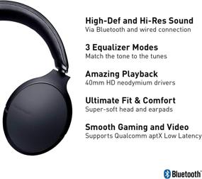 img 3 attached to 🎧 Panasonic RP-HD305B-K Premium Hi-Res Wireless Bluetooth Over-The-Ear Headphones with 3D Ear Pads and 3 Sound Modes - Black