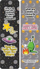 img 1 attached to 60-Pack Creanoso Funny Clean Jokes Bookmarks - Hilarious UFO Jokes For All Ages - Perfect For Gifting, Stocking Stuffers And Parties