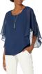 chic and stylish: agb women's v front popover top logo