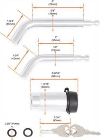 img 2 attached to ONLTCO Steel Chrome Plated Dual Bent Pin Head Receiver Lock 1/2" And 5/8" For Class I, II, III, IV, V Trailer Hitch Lock | Tow Hitch Lock | Locking Trailer Hitch Pin | Hitch Lock Pin