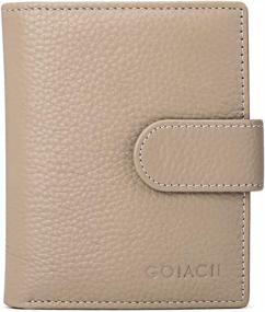 img 4 attached to 👜 GOIACII Genuine Leather Compact Women's Handbags & Wallets - Wallets: Stylish & Secure