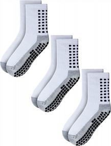img 4 attached to Non-Slip Hospital Socks With Grips For Men, Women & Adults - RATIVE Anti Skid Slipper Socks.